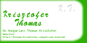 krisztofer thomas business card